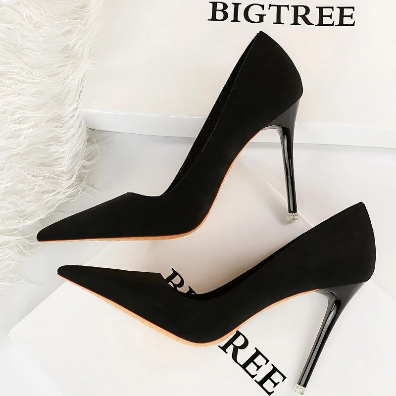 BIGTREE Shoes Suede Women Pumps 2025 New High Heels Fashion Sexy Party Shoes Stiletto Ladies Shoes Women Heels Plus Size 42 43 - Image 5