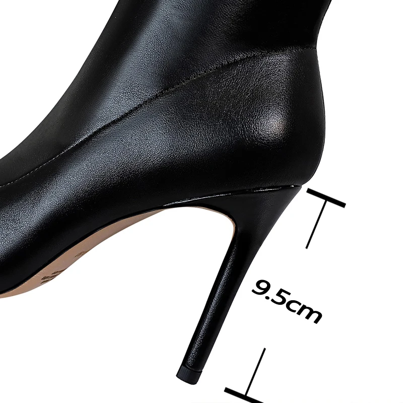 BIGTREE Shoes Stiletto Sexy Over-the-Knee Boots Black Leather Boots Sexy Thin High Heel Boots Winter Long Boots Plus Size 43 - Image 6