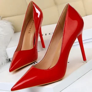 BIGTREE Shoes Patent Leather Shoes Woman Pumps High Heels Stiletto Heels 10.5 Cm Red Wedding Shoes Bridal Shoes Women Heels 2025