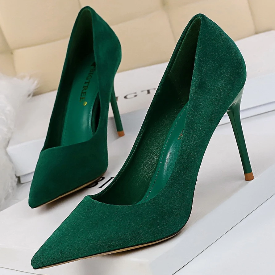BIGTREE Shoes Suede Woman Pumps New High Heels For Women Office Shoes Fashion Stiletto Heels Women Basic Pump Plus Size 42 43 - Image 2
