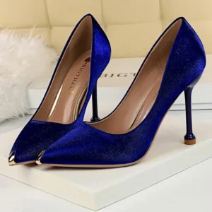 BIGTREE Shoes 2025 New Women Pumps Spring High Heels Satin Luxurious Banquet Shoes Stiletto Metal Tip Heels Women Party Shoes