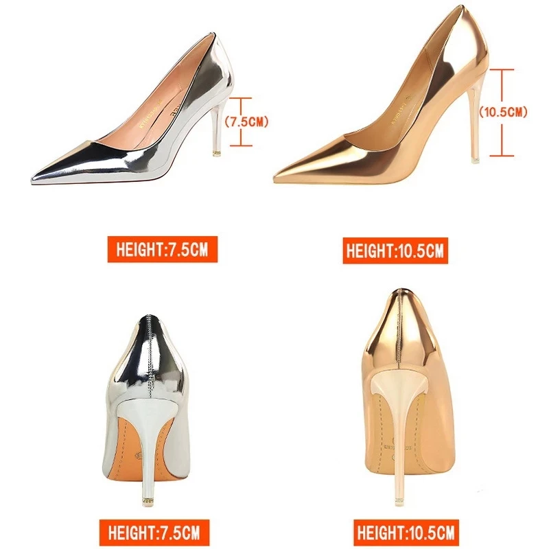 BIGTREE Shoes Classic Pumps Patent Leather Women Pumps Fashion Women Wedding Shoes High Heels Stiletto 10.5 Cm 7.5 Cm Lady Shoes - Image 2