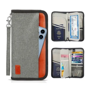 Travel Wallet for Women and Men Passport Clip Multifunction With RFID Blocker Card Holder Keys Coins Storage Bag Unisex Wallets