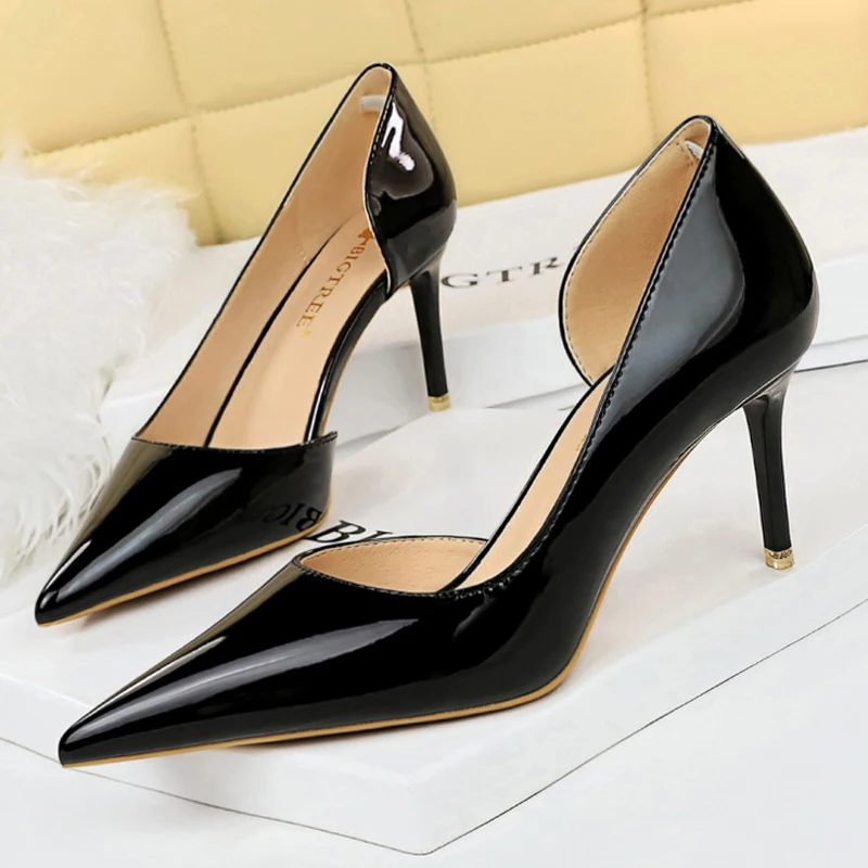 BIGTREE Shoes Patent Leather Heels 2025 Fashion Woman Pumps Stiletto Women Shoes Sexy Party Shoes Women High Heels 12 Colour - Image 4