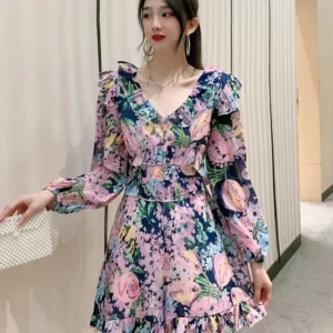 2025 New Summer Women's Chiffon Long Sleeved Mini Jumpsuit Beach Vacation Sunscreen and Anti Glare Jumpsuit G121