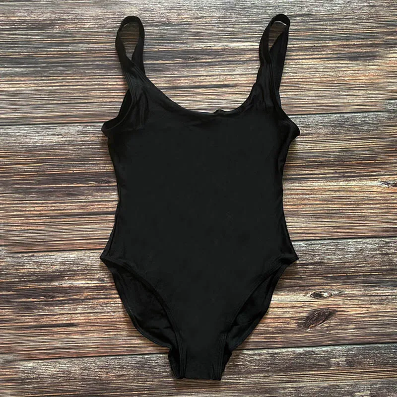 2022 One Piece Swimsuit Blank Swimwear Women Swimming Suit Plus Size Pure swim suit wholesale Bathing Bodysuit maillot de bain