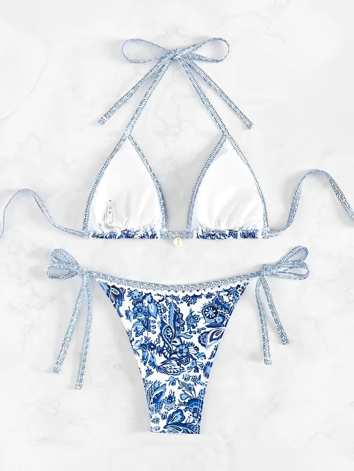2025 Halter String Triangle Two Piece Bikini Women Swimwear Female Swimsuit Bathers Bathing Swimming Suit Beachwear Summer - Image 2