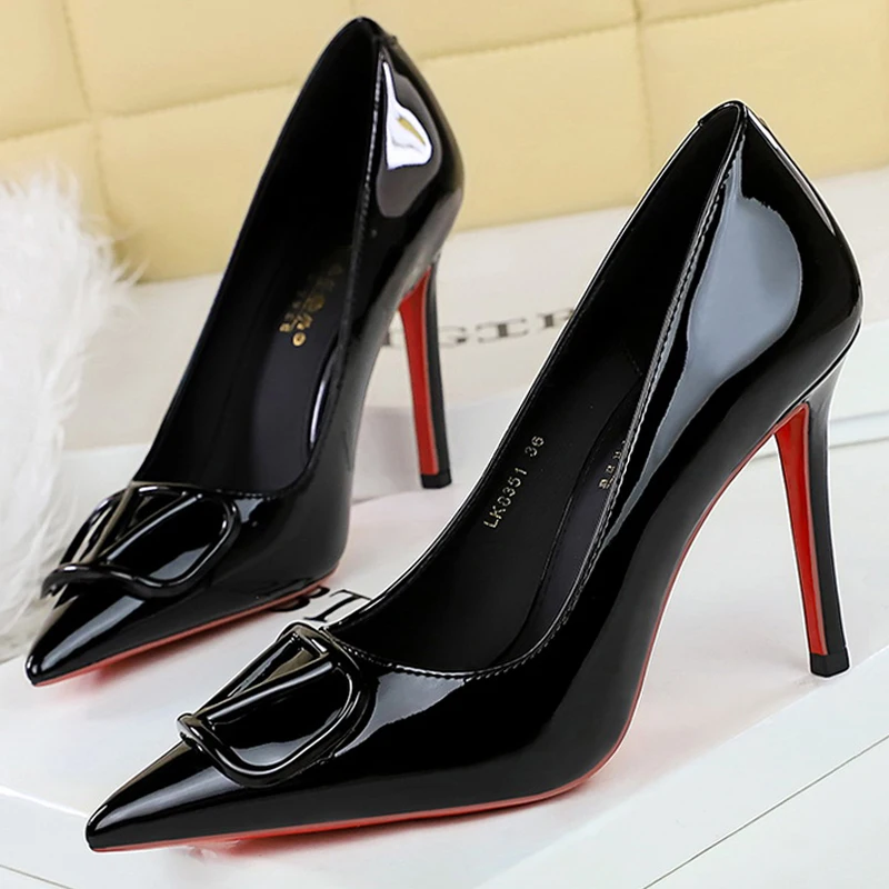 BIGTREE Shoes Women Pumps Fashion New Style High Heels Sexy Party shoes patent leather Women heels 10 CM Thin heels Luxury 2025 - Image 2