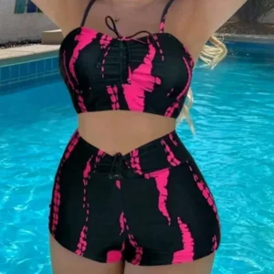2025 Print High Waist String Two Piece Bikini Women Swimwear Female Swimsuit Bathers Bathing Swimming Suit Beachwear Summer