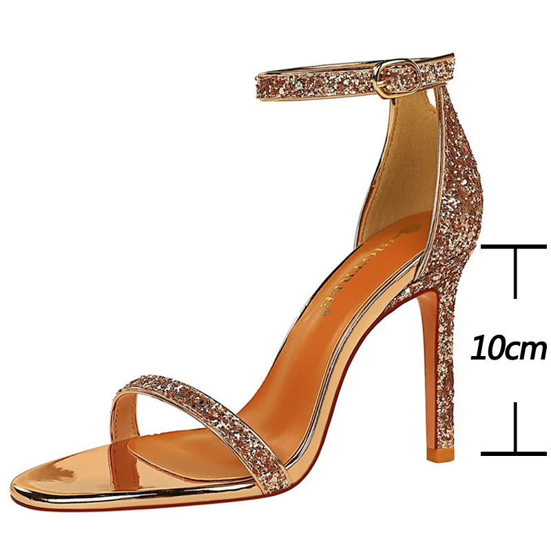BIGTREE Shoes Sexy High Heels Women Pumps Sparkle Sequins Stiletto Heels 10 Cm Party Shoes Women Heels Summer Women Sandals New - Image 3