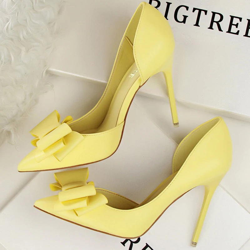 Plus Size 43 Women Classic pumps high heels bowknot Women Pumps Stiletto 7.5 cm 10 cm Heels Women Basic Pump Party shoes Ladies - Image 3