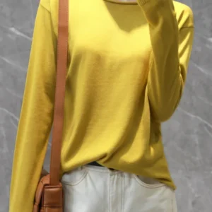 YSZWDBLX Womens Sweaters Solid Pink Black Knit Pullovers O-neck Bottoming Shirts Slim Fit Spring Autumn Korean Sweater Jumpers